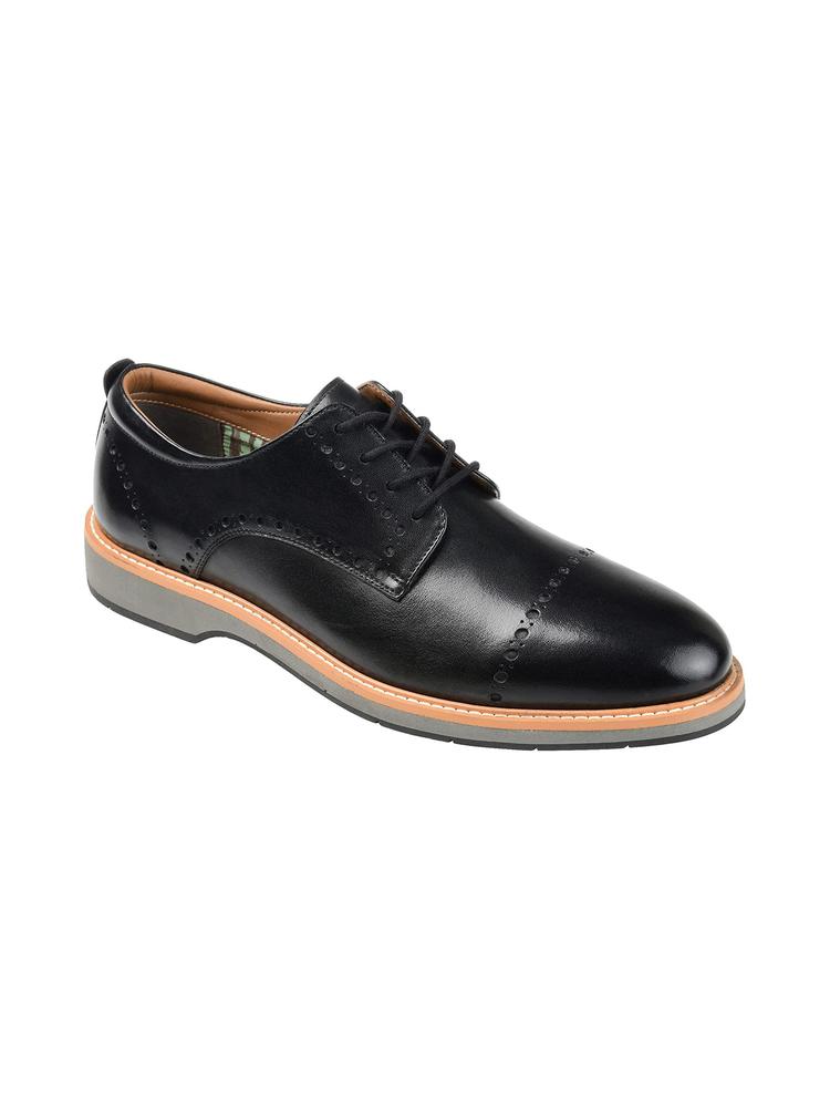 海外代购Thomas & Vine 休闲皮鞋男士正品新款黑色低帮鞋