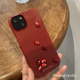 石榴红适用于iphone13promax苹果12PRO手机壳11PRO光面菲林硬壳苹果15PRO/14PROMAX半包13mini防摔保护套