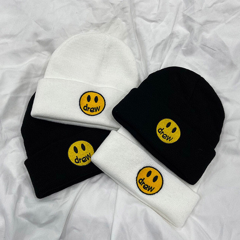 帽子更新时间:2022年02月11日drew house刺绣笑脸针织帽比伯同款情侣