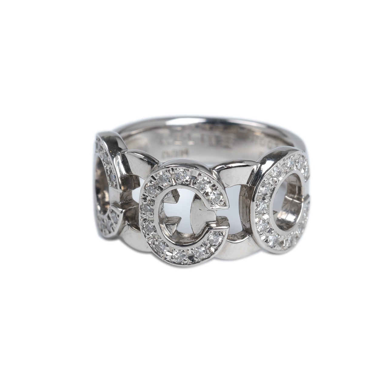 [9.0新]赛琳celine铂金镶钻戒指