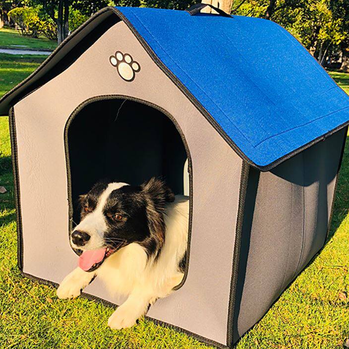 户外狗窝防雨防水牛津布房子型流浪猫窝室野外便携耐咬大号猫屋窝