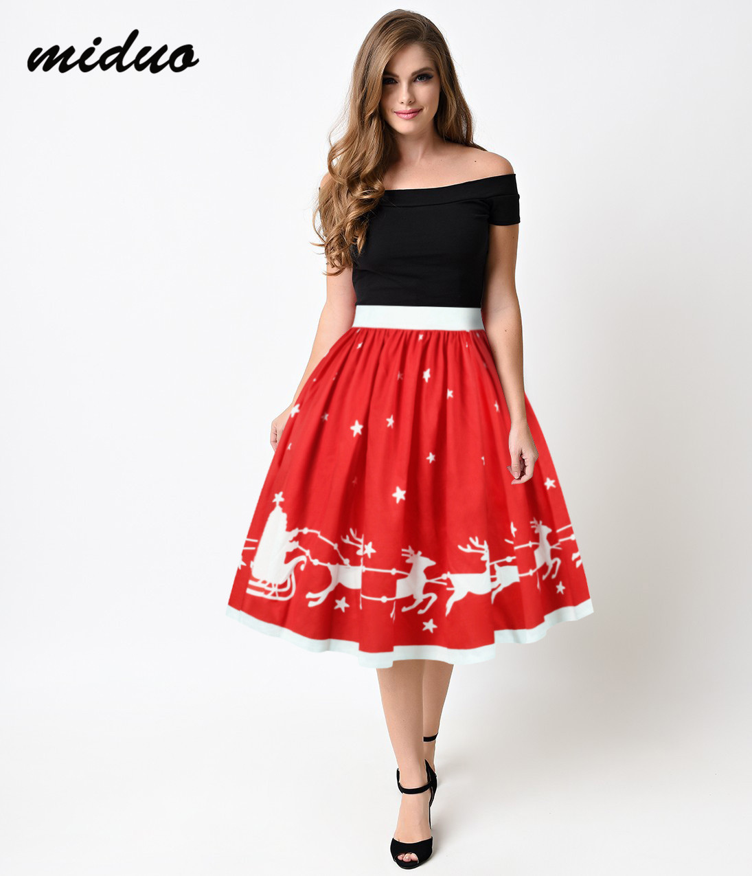 christmas elk short women dress high waist skirt 圣诞女短裙在类目 女装/女士精品, 半身裙中 - 来自Buy2taobao.com提供专业的淘宝代购服务