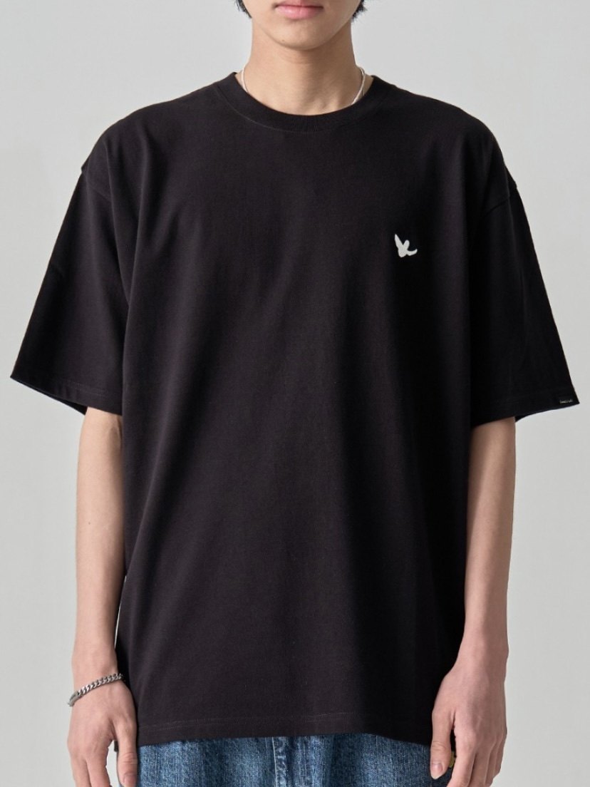 韩潮markganzale短袖t恤圆领全棉logo tee夏新款小飞人短袖