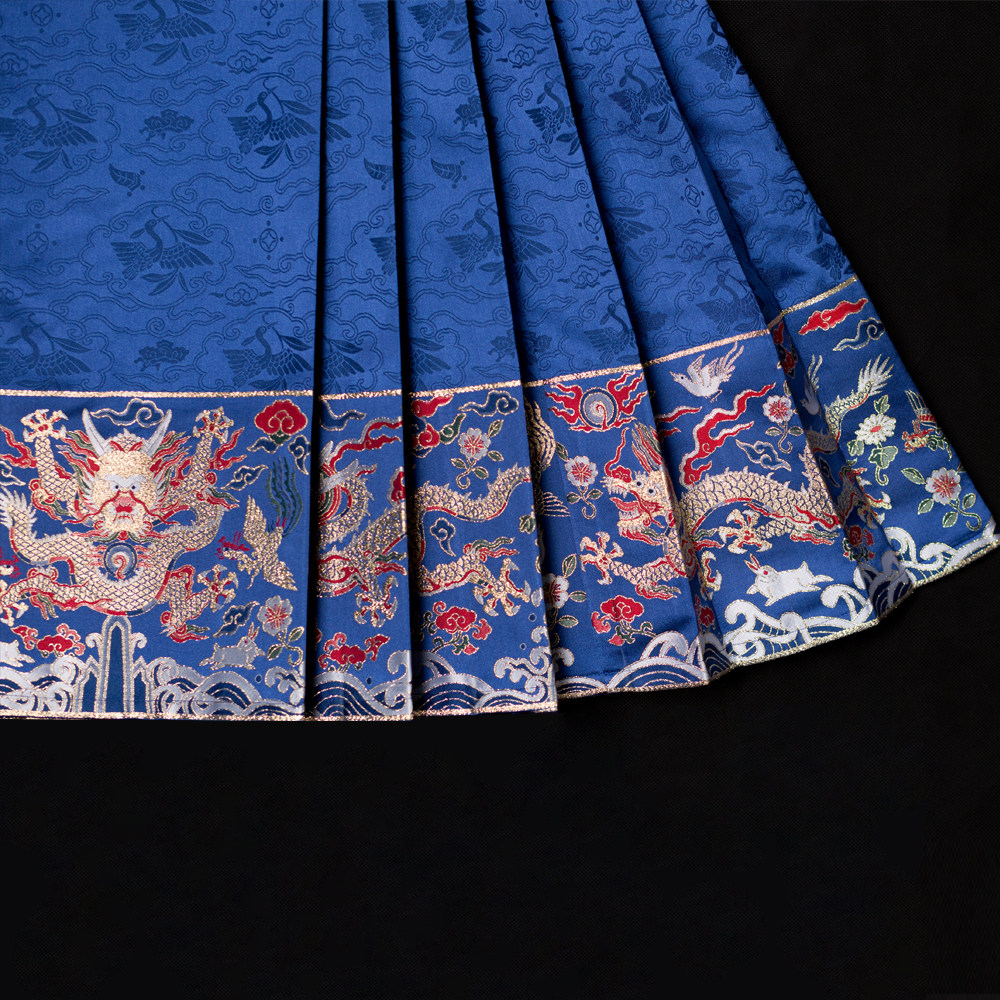 子衣明堂【喜相逢】原创汉服女独家龙纹妆花织金马面裙精品定制