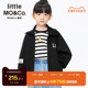 little moco童装春秋装女童休闲夹克儿童拉链外套棒球服运动时髦