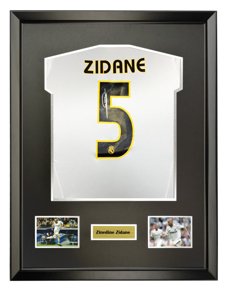 03-04 齐内丁齐达内 皇家马德里足球俱乐部 亲笔签名足球服球衣  含sa