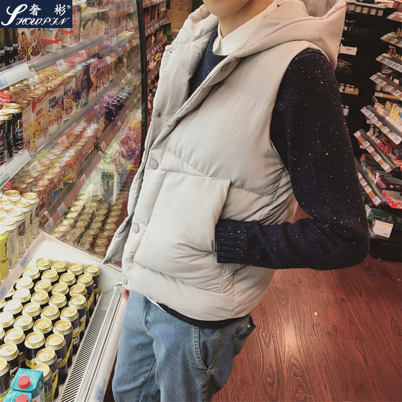 情侶羽絨馬甲男秋鼕韓版潮流學生帥氣馬夾棉坎肩背心男士鼕季外套