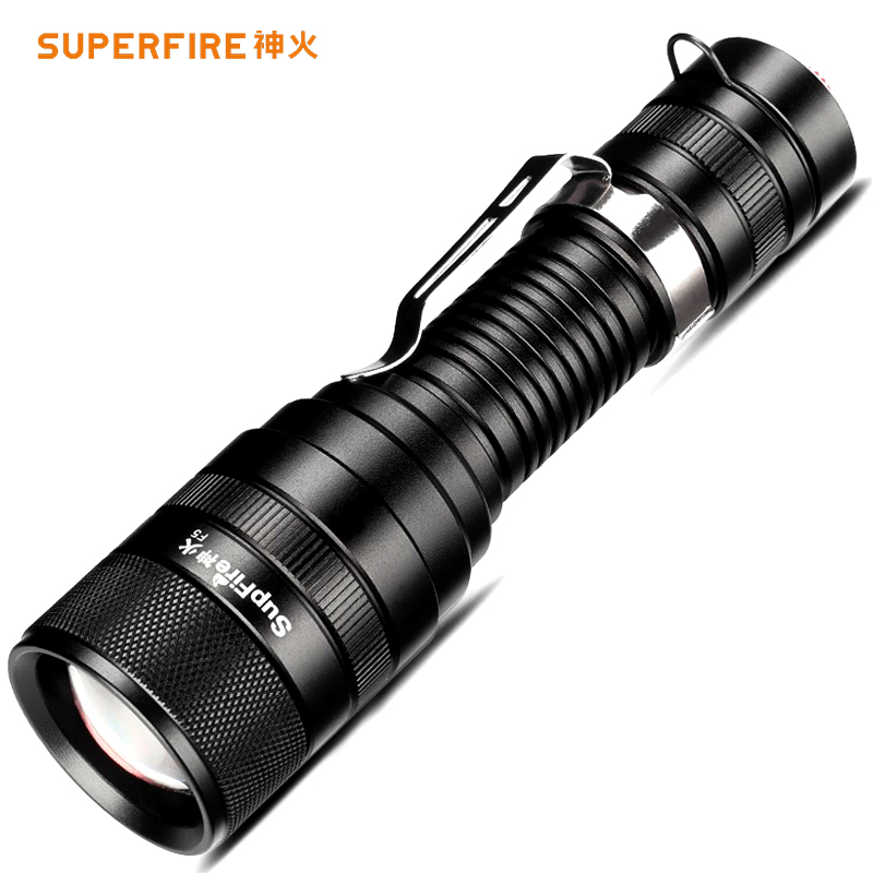 SupFire神火F5变焦强光手电筒迷你小可充电LED纺织厂便携超亮远射