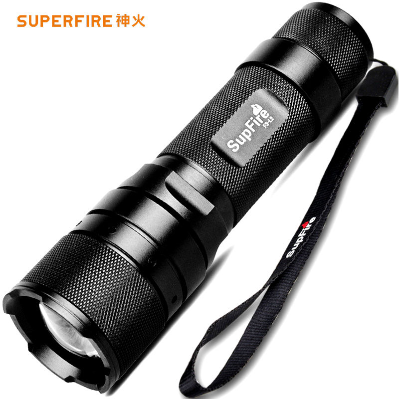 SupFire神火F3强光手电筒调焦变焦可充电家用迷你LED户外防身远射