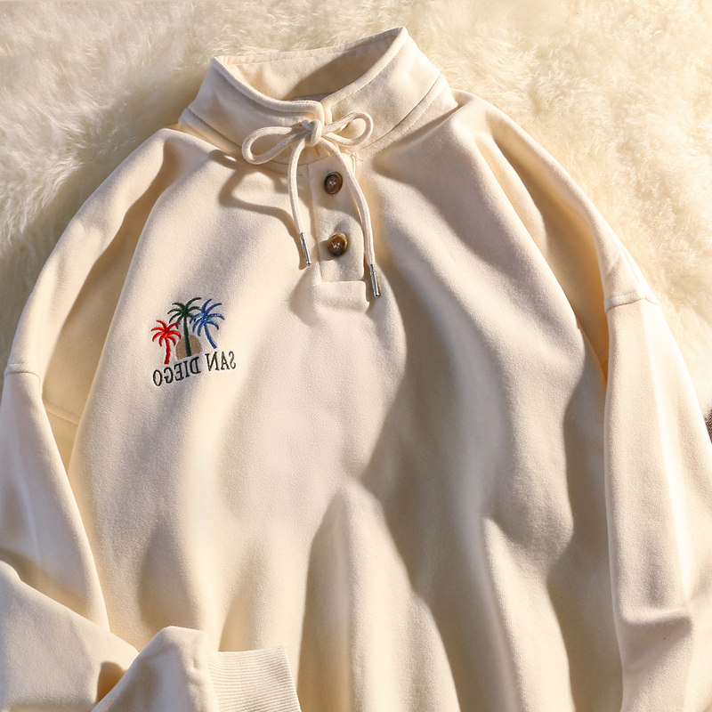 春秋薄款盐系女古着vintage卫衣温柔风复古日系元气少女穿搭学生