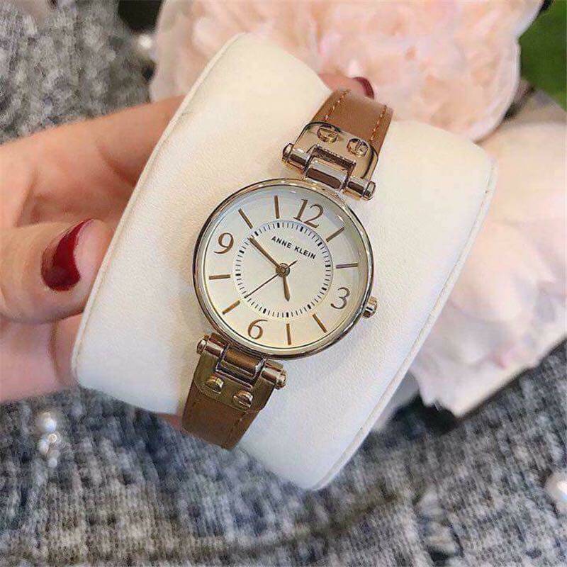 正品anne klein小绿表 棕色蓝色手表周冬雨同款