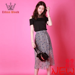 依尚街区春装2018新款连衣裙娇小女装时髦套