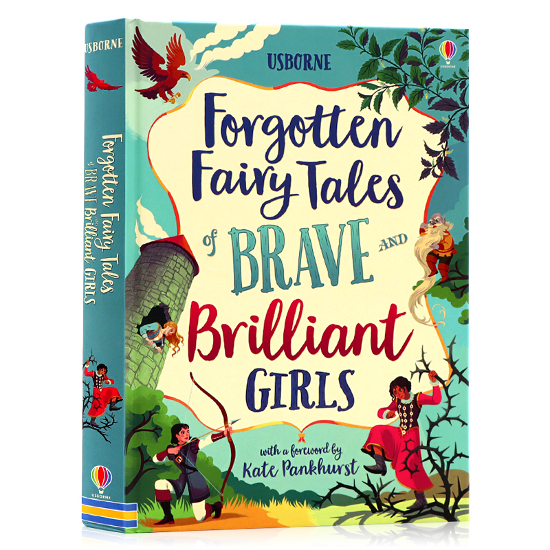 usborne童话故事被遗忘的聪明勇敢的女孩 英文原版绘本Forgotten Fairy Tales of Brave and Brilliant Girls 儿童精装英语插画书