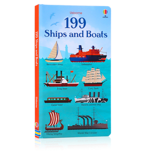 Usborne199种船英文原版绘本 199 Ships and Boats 海洋交通运输工具科普认知单词学习书儿童图文百科启蒙早教认知图画书