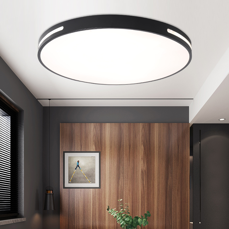 客厅吸顶灯简约现代圆形大气家用创意个性大厅灯铁艺灯led卧室灯