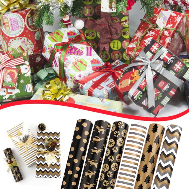 5070cmchristmaswrappingpaperholidaygiftdecorationpa