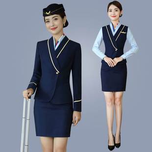 职业西装套装女南航空姐学院服装高铁乘务员制服酒店