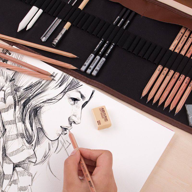 美术马可素描铅笔工具套装马利初学者全套美术学铅笔