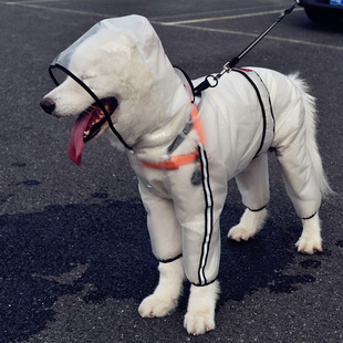 狗狗雨衣四脚防水全包中型大型犬拉布拉多萨摩耶巨贵边牧宠物衣服