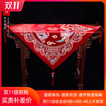 Xiuhe gaitou red headdress wedding red cap Xiuhe dress dragon and Phoenix Chinese bride high grade xipa scarf embroidery