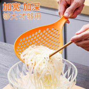 日式耐高温大号捞面漏勺厨房家用沥水漏网捞饺子网塑料面条漏勺子