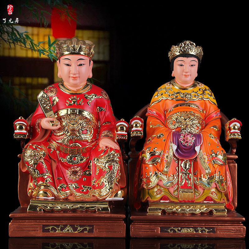 灶王爷神像灶王奶奶神像树脂居家供奉保平安灶君灶夫人供奉摆件