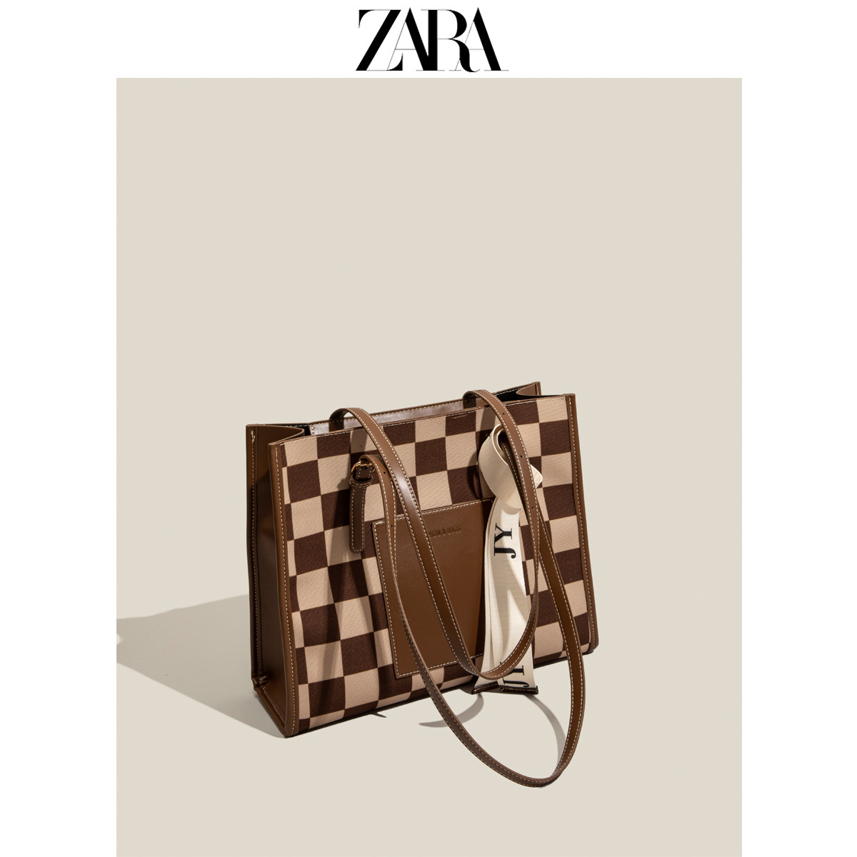 zara包包女2021新款秋冬大容量托特包质感高级法国小众单肩腋下包