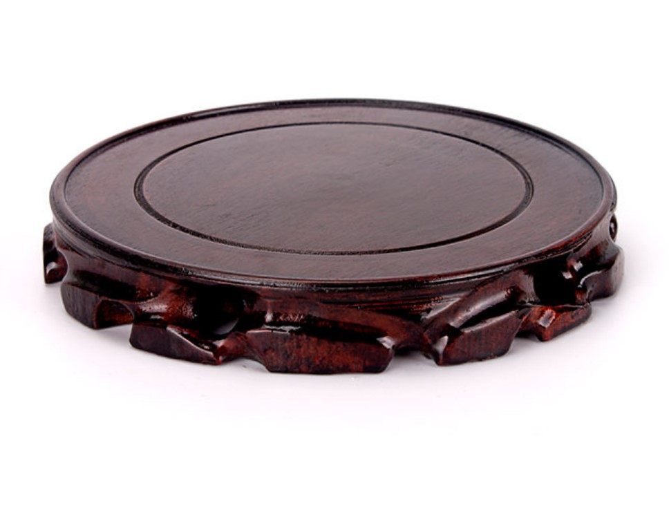 园艺水缸花盆底座矮底座木质陶瓷花瓶奇石文玩底托花盆鱼缸托架