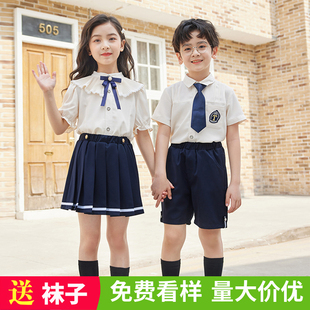 小学生合唱团演出服儿童表演诗朗诵礼服幼儿园园服毕业主持服夏装