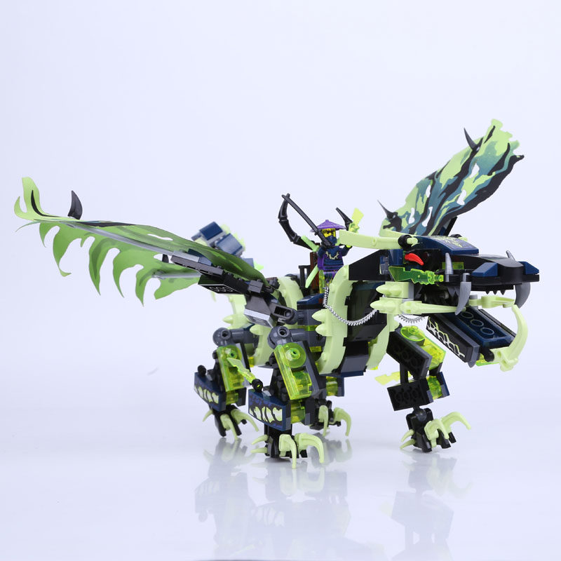 【现货】幻影忍者摩罗大师的暗黑巨龙王积木男孩子兼容乐高玩具