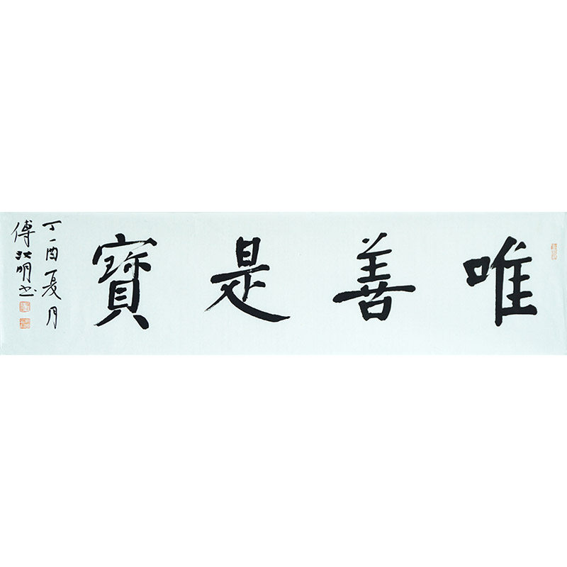 傅汝明教授 《唯善是宝》 书法博士 中书协会员 硕士生导师