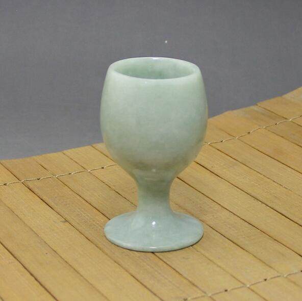 真品拍卖天然翡翠贵州翠茶杯酒杯摆件