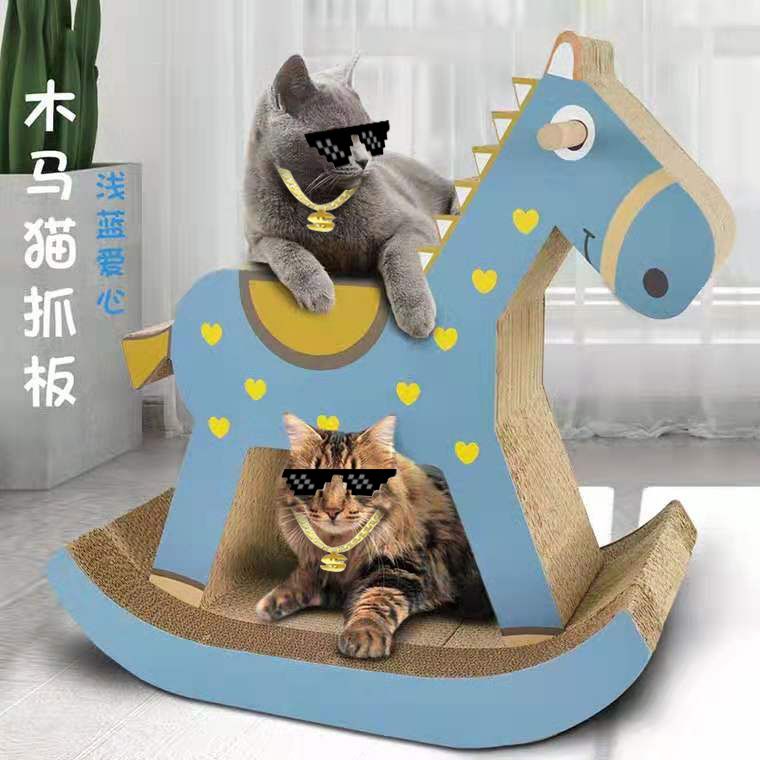 木马猫抓板猫咪磨抓器大型加硬耐磨瓦楞纸猫窝猫爪板玩具逗猫用品在类目 宠物/宠物食品及用品, 猫/狗玩具, 猫抓板中 - 来自Buy2taobao.com提供专业的淘宝代购服务
