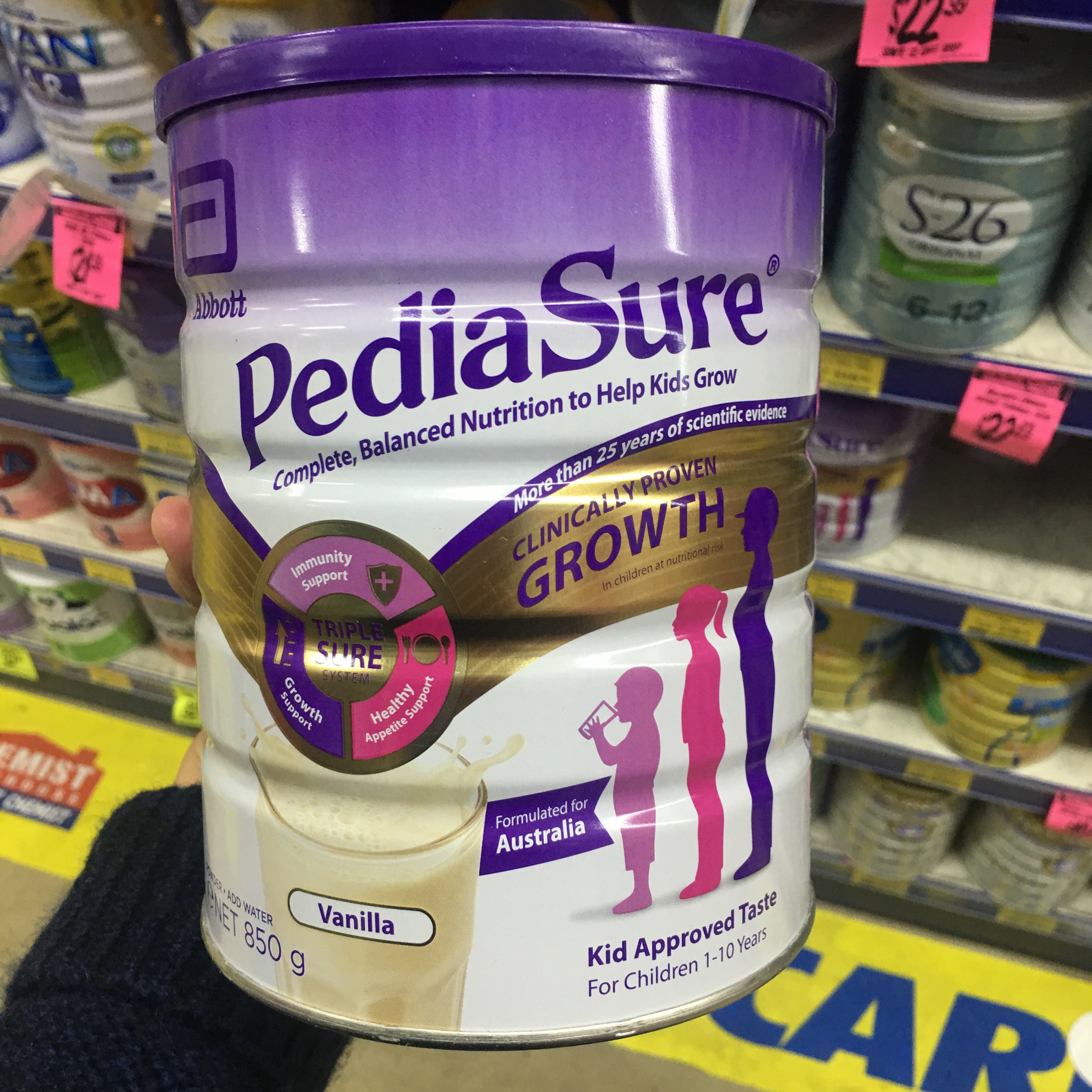 澳洲代购直邮 pediasure雅培小安素奶粉1-10岁孩子850g