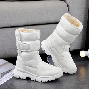 2023新款冬季儿童雪地靴皮毛一体加厚加绒男女童防水防滑雪地棉靴