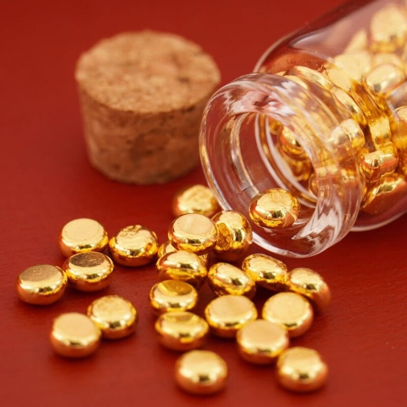 实时金au999黄金豆豆纯金金豆子足金瓜子金锭金条原料 1g投资金条