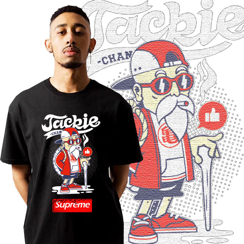 supreme empress联名款龟老头卡通人物superme短袖t恤男女情侣装