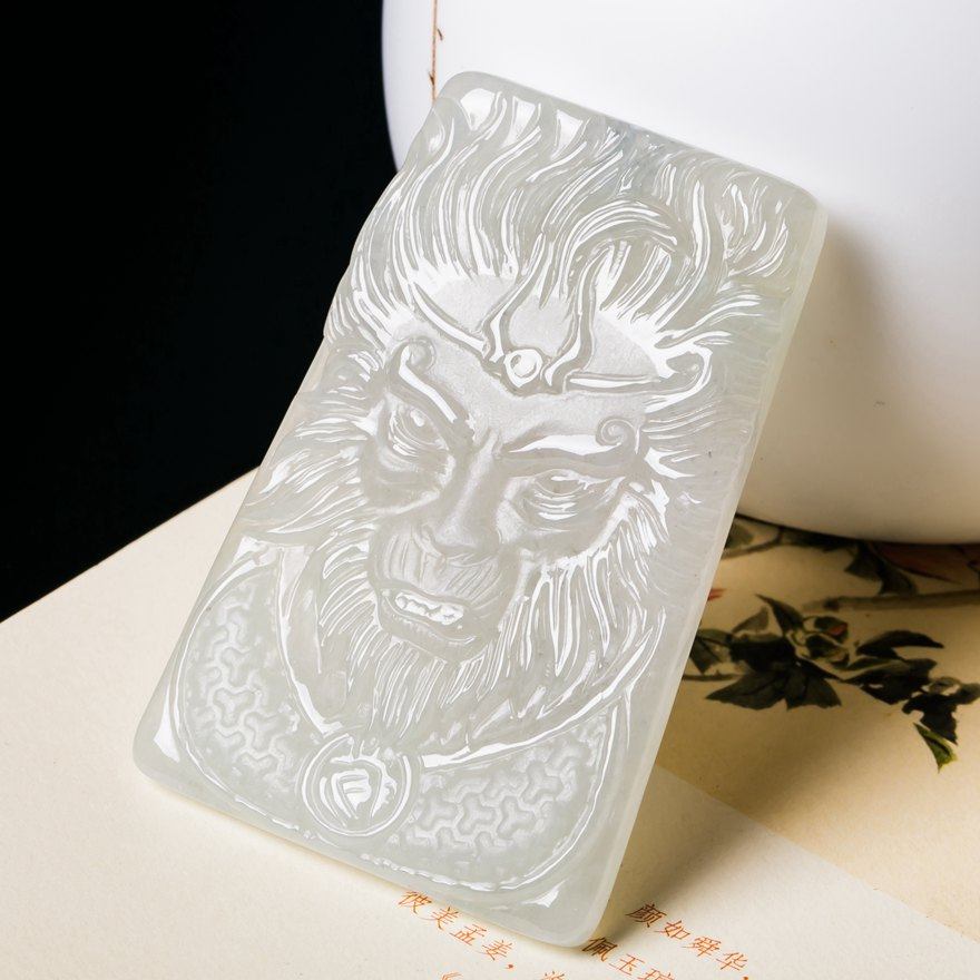 老坑冰种翡翠齐天大圣孙悟空 37.49g