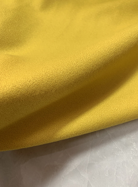 意大利进口弹力绉纱羊毛姜黄色1米