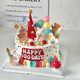 兔宝宝蛋糕装饰摆件小兔子生日满月周岁一百天甜品台蛋糕插牌插件
