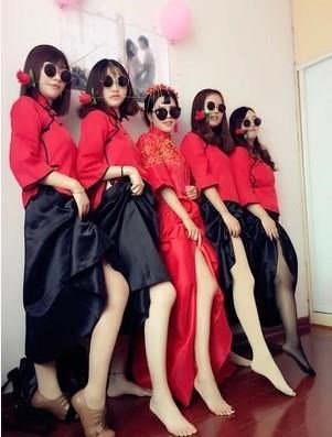 古代盘扣男女结婚服装中式复古红色伴娘伴郎礼服中国风|ruв категории Женская одежда, костюм/национальная одежда/театр костюм, национальная одежда/этап погрузки - от Buy2taobao.com для оказания профессиональной услуги покупки агента Taobao