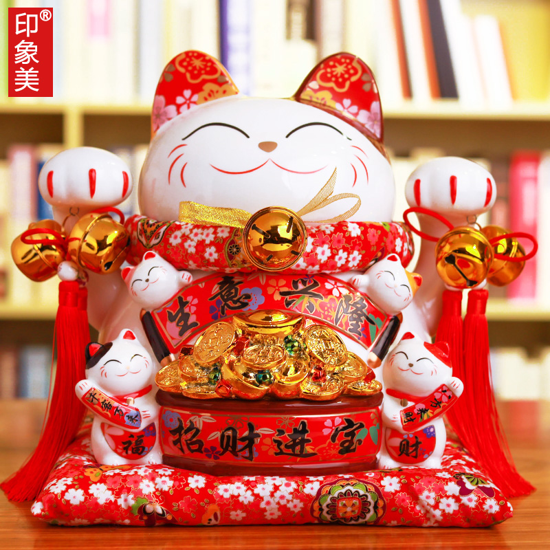 Impression beauty Fortune cat shop The opening gift Japan originality ceramics Home Furnishing Decoration Save money Piggy bank 12 inchin the Festive supplies/Gift , Gift ideas , Lucky Cat category - from Buy2taobao.com to provide professional Taobao agent buy service