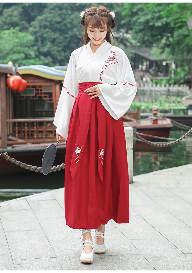 汉元素襦裙日常汉服民国学生班服古风改良女装古装中国风夏秋出租