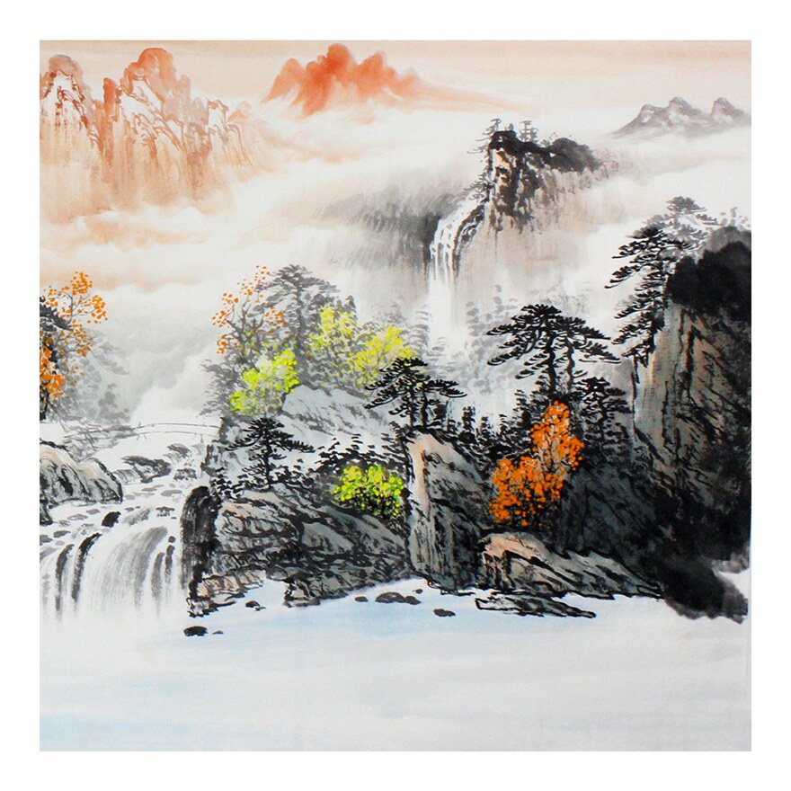 李泉幽《溪山清远》职业画家