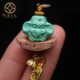 优化高瓷绿松石蒙松象神吊坠挂件散配珠手持菩提108长串diy配饰