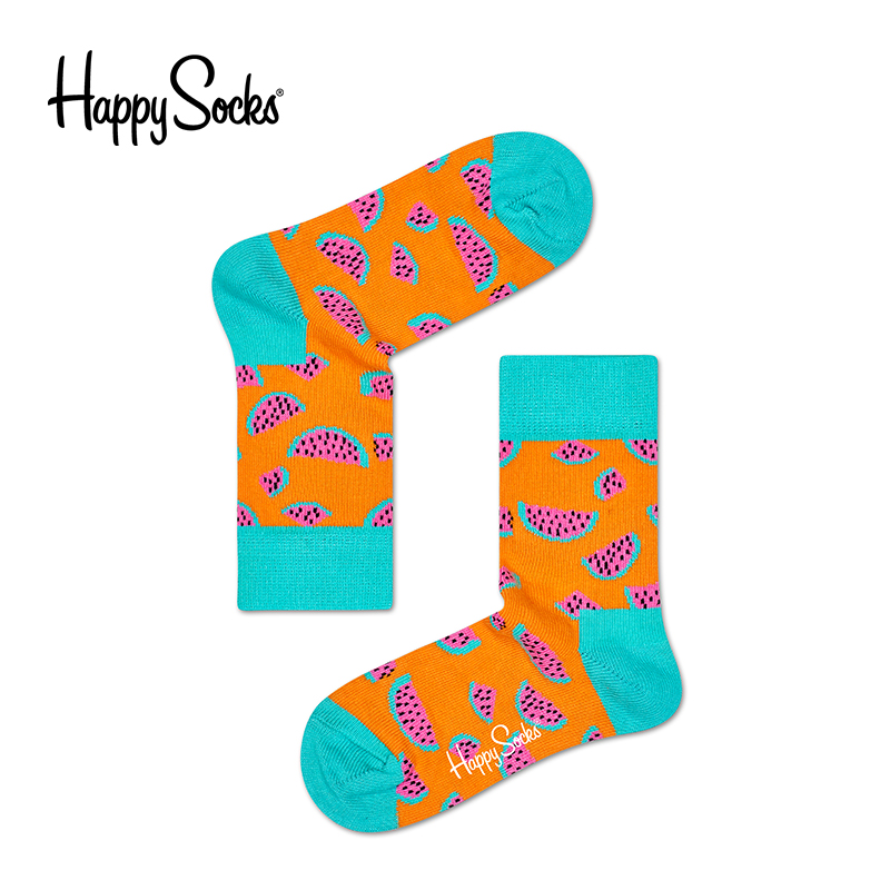 Happy Socks快乐袜子 西瓜图案 时尚活泼撞色 儿童彩袜棉袜在类目 童装/婴儿装/亲子装, 儿童袜子(0-16岁)中 - 来自Buy2taobao.com提供专业的淘宝代购服务