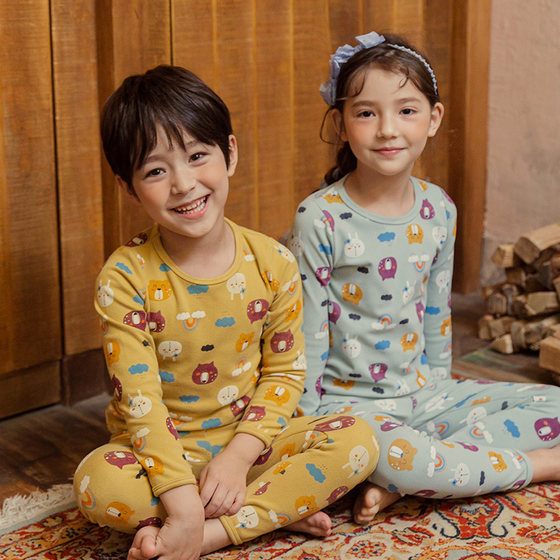 Children's Underwear Set Cotton Boys And Girls Autumn Clothes Autumn Pants Autumn Winter Cotton Sweater Baby De Rong Fever Warm Winter Children's Underwear Set Cotton Boys And Girls Autumn Clothes Autumn Pants Autumn Winter Cotton Sweater Baby De Rong Fever Warm Winter