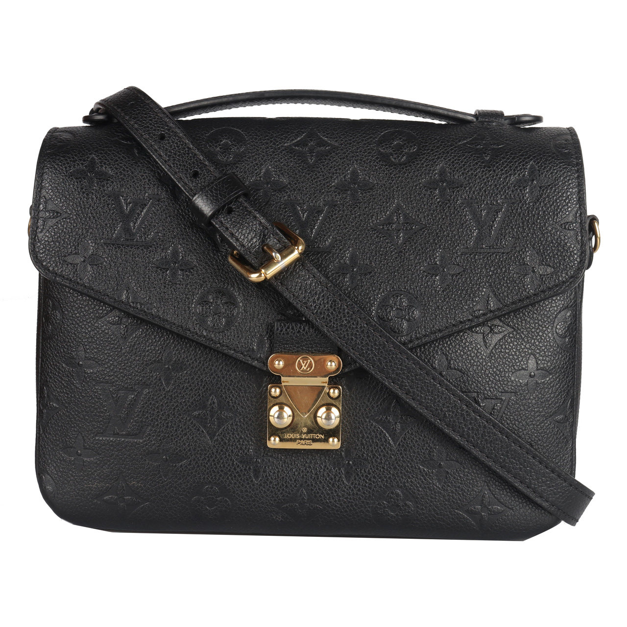 [即拍即得][9.5新]路易威登lv女士pochette metis黑色单肩手提包