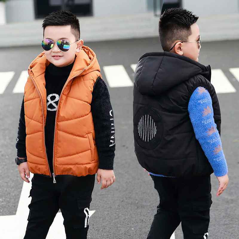 胖童马甲加肥加大男童加厚胖孩子冬装坎肩内穿大童背心双层摇粒绒