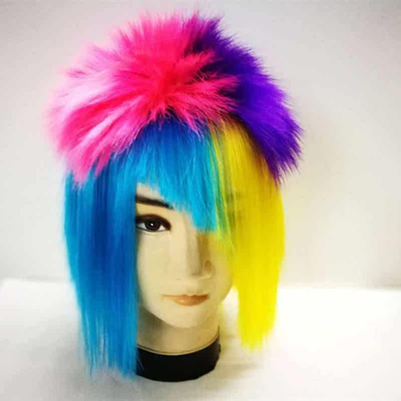 杀马特假发男 非主流 爆炸头_彩色非主流假发套男女动漫cos型爆炸头